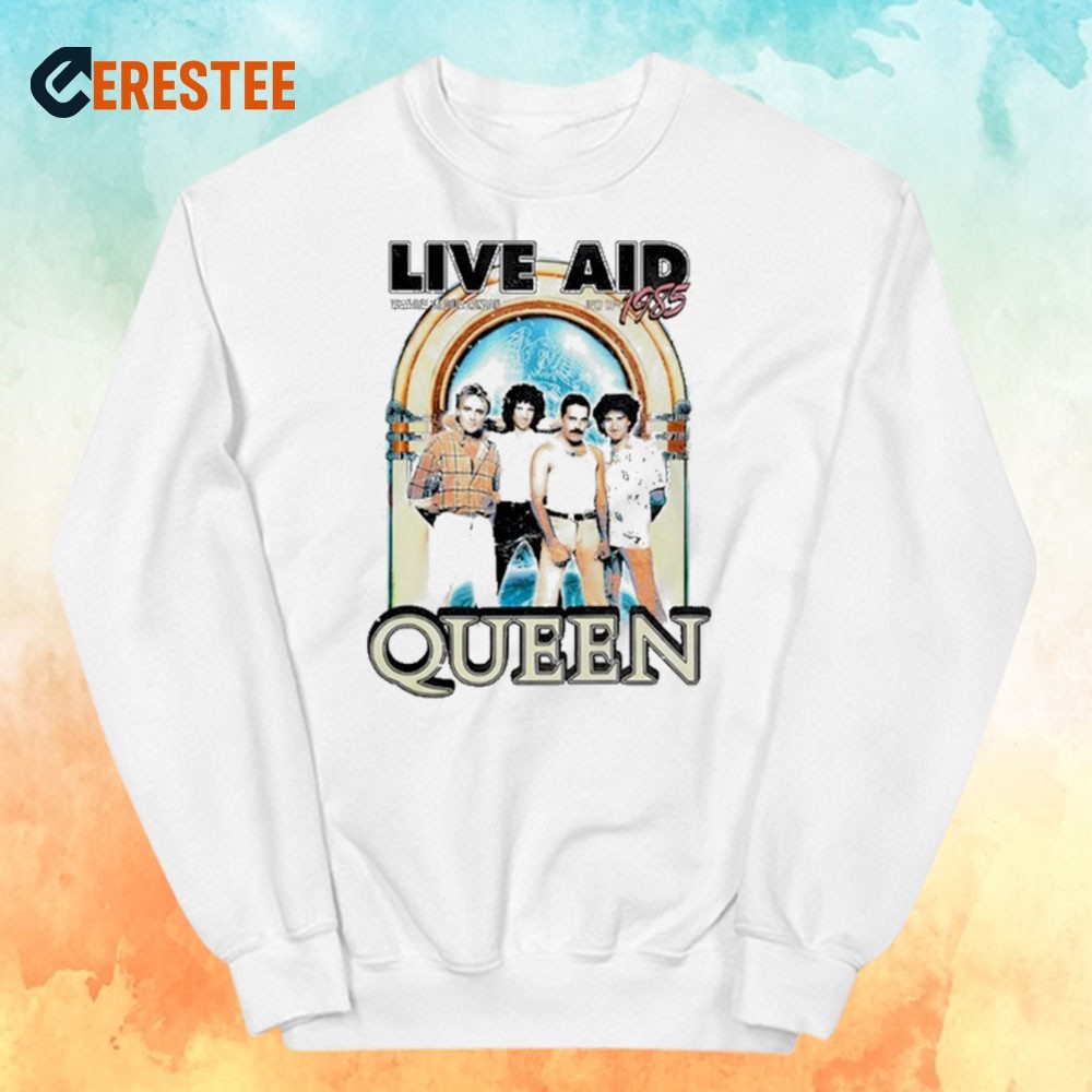 Official 2025 Tee Queen Live AID 1985 Shirt, hoodie, sweater